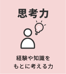 思考力　経験や知識をもとに考える力
